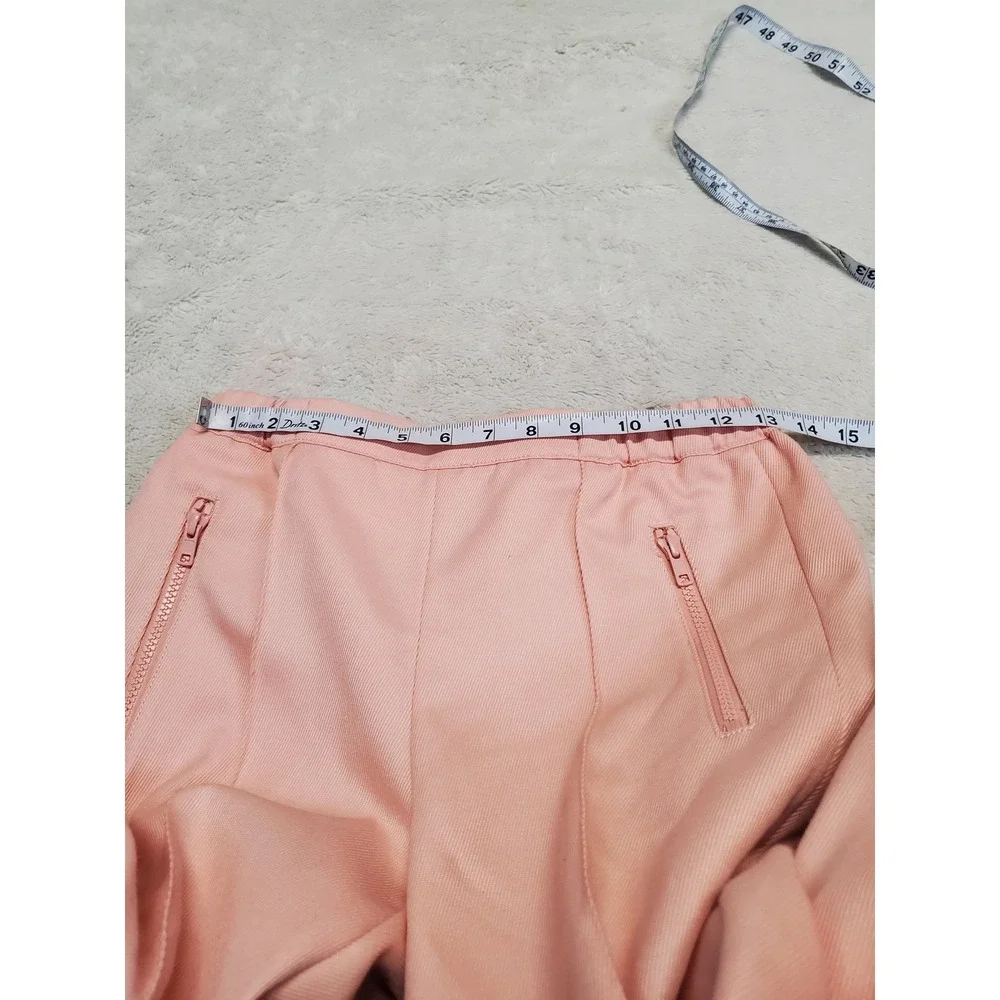 J. Crew Pink Wool Blend Zip Tapered Cropped Pants‎ 0 Petite Basic Simple Preppy